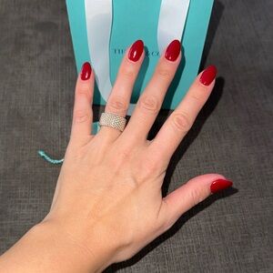 Authentic Tiffany & Co. Somerset Silver Mesh Ring size 7.25-7.5